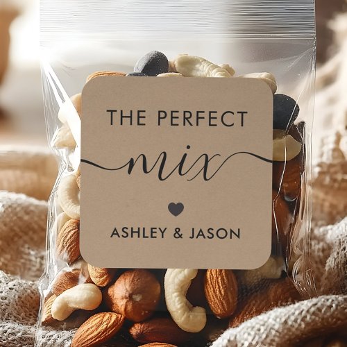 The Perfect Mix Spice or Trail Mix Sticker, Kraft