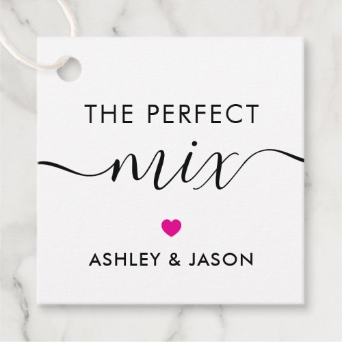 The Perfect Mix Spice or Trail Mix Tag Fuchsia Favor Tags