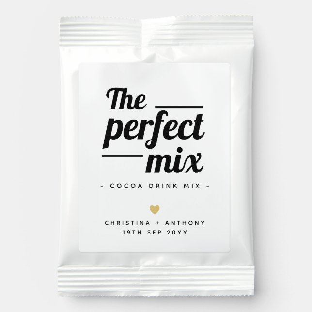 The Perfect Mix Wedding Favor Cocoa Drink Mix (Front)