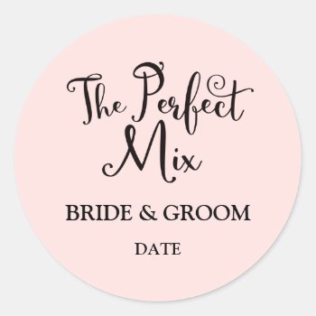 The Perfect Mix Wedding Favor Sticker by SimplySweetParties at Zazzle
