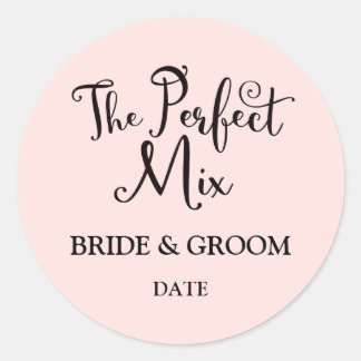The Perfect Mix Wedding Favor Sticker