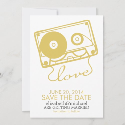 The Perfect Mix Wedding Save the Date yellow