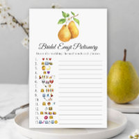 The perfect pair Bridal shower emoji pictionary