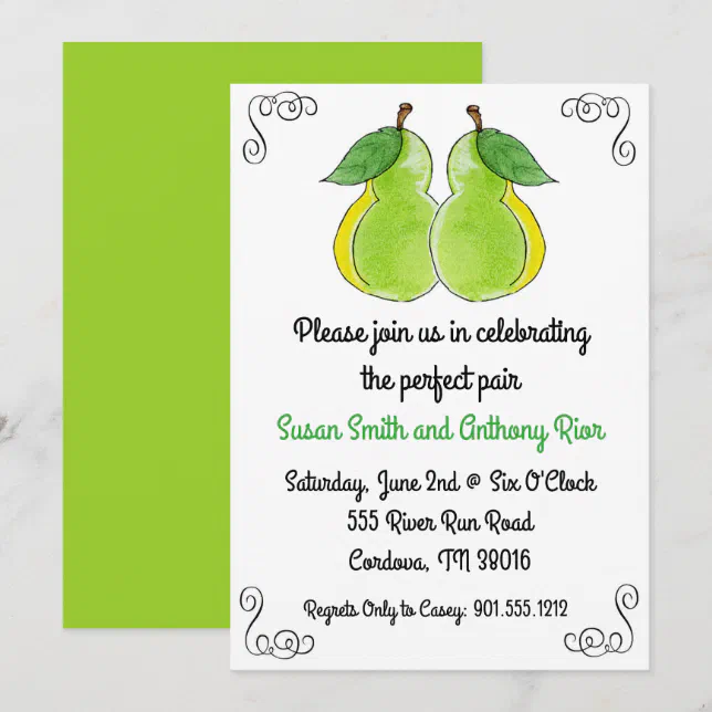 The Perfect Pair Bridal Shower Invitation | Zazzle