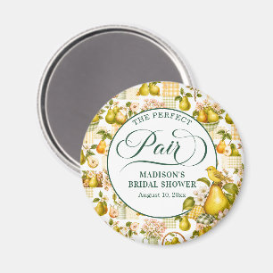 The Perfect Pair Cottagecore Bridal Shower Favor Magnet