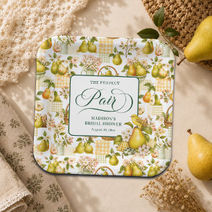 The Perfect Pair Cottagecore Bridal Shower Paper Plates