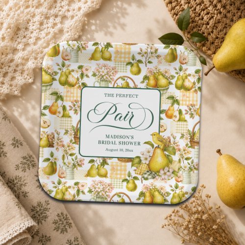 The Perfect Pair Cottagecore Bridal Shower Paper Plates