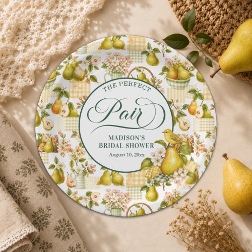 The Perfect Pair Cottagecore Bridal Shower Paper Plates