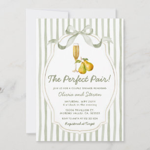 The Perfect Pair Couples Shower Pear Invitation