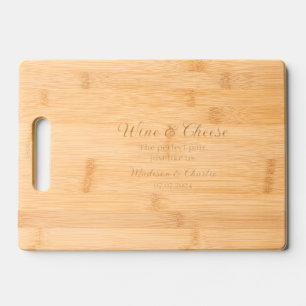 "The Perfect Pair" custom names, date, text Engraved Cutting Board