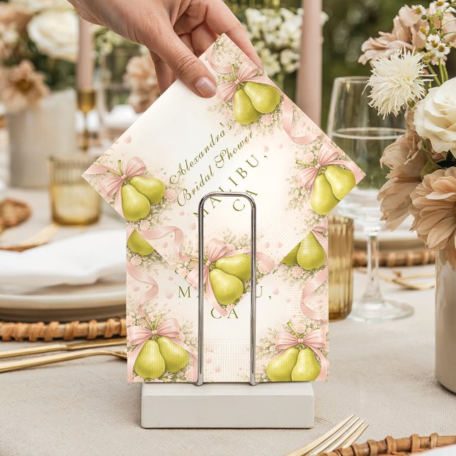 The Perfect Pair Pear Bridal Shower Napkins (Creator Uploaded)