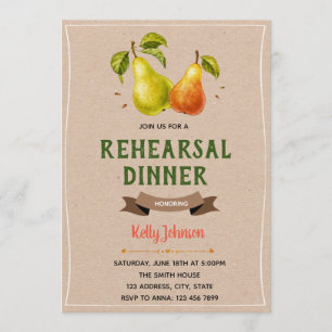 The perfect pair rehearsal dinner invitation