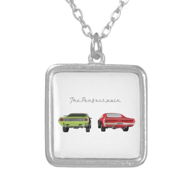 The Perfect Pair Silver Plated Necklace (Front)