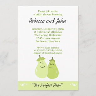 The Perfect Pear 5x7 Bridal Shower Invitation