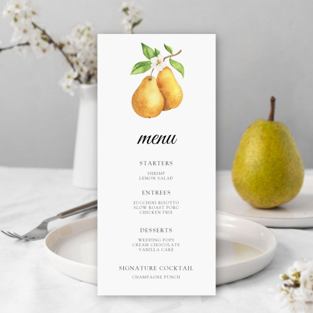 The perfect pear Bridal shower menu (Creator Uploaded)