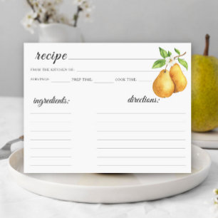 the perfect pear bridal shower - recipe