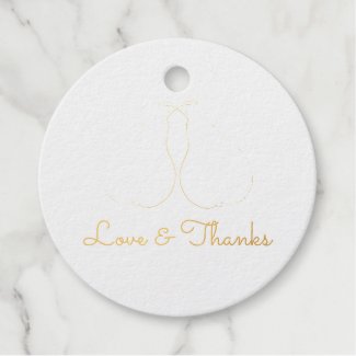 The Perfect Pear -  Love&Thanks Foil Favor Tags