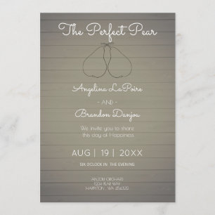 The Perfect Pear - Orchard theme Wedding Invitation