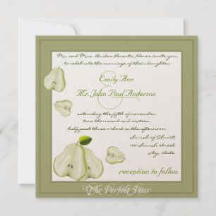 The Perfect Pear Wedding Invitation