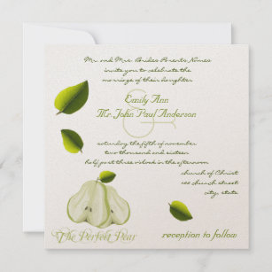 The Perfect Pear Wedding Invitation
