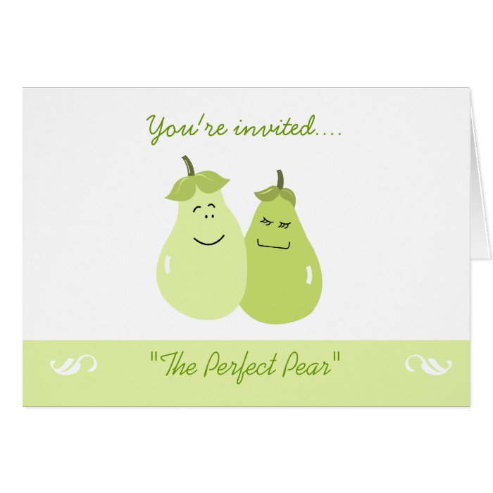 The Perfect Pear Whimsical Anniversary Card