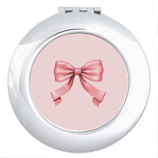 The Perfect Pink Bow Compact Mirror