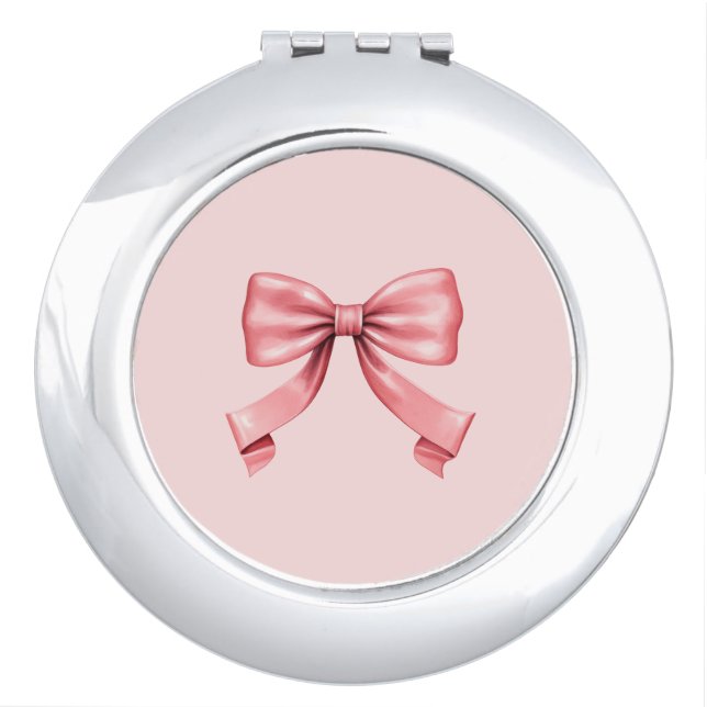 The Perfect Pink Bow Compact Mirror (Front)