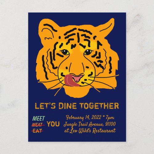 The Perfect Polite Invitation To Dinner Postcard