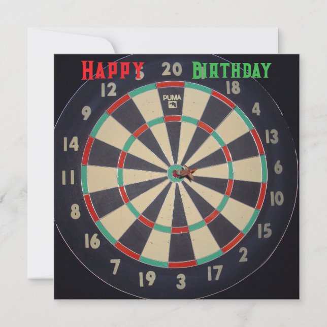 The Perfect Shot: Bullseye On The Dartboard, Card (Front)