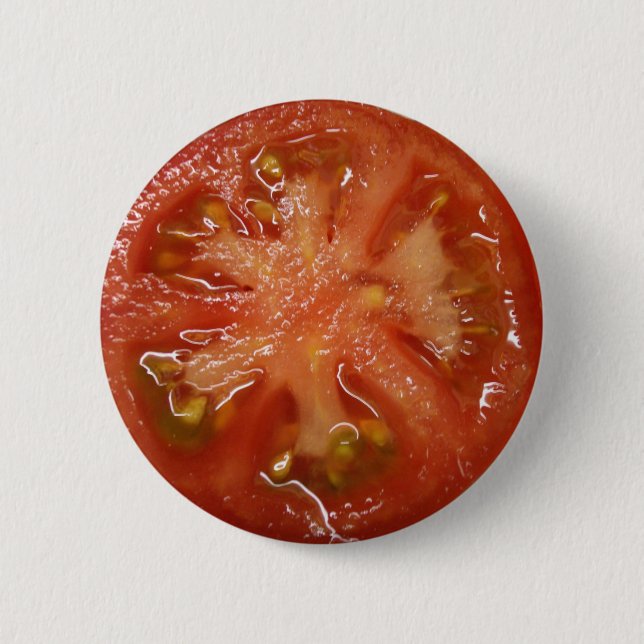 The Perfect Slice Tomato Pinback Button (Front)