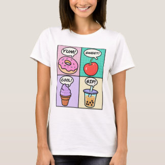 the perfect summer treats donut, cherry ice bubble T-Shirt