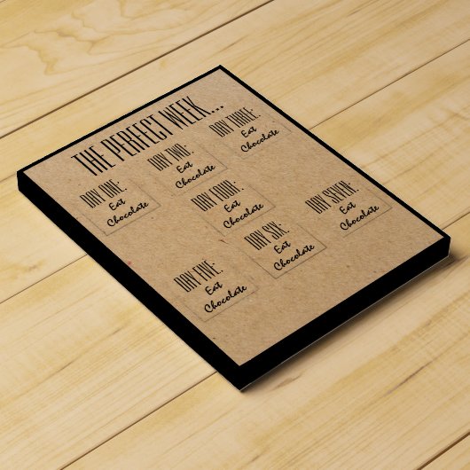 The Perfect Week Eat Chocolate Funny Gift V01 Countdown Calendar (Side)