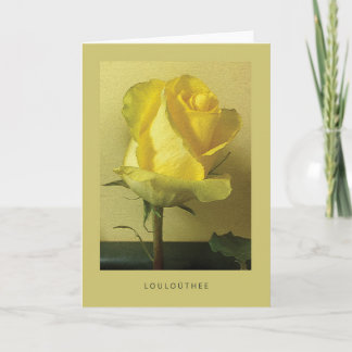 The Perfect Yellow Rose Card