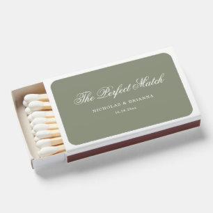 The perferct Match Sage Green Wedding Matchbox
