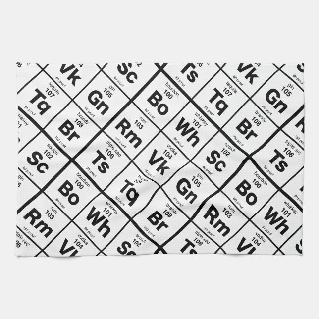 The Periodic Bar Towel (Horizontal)