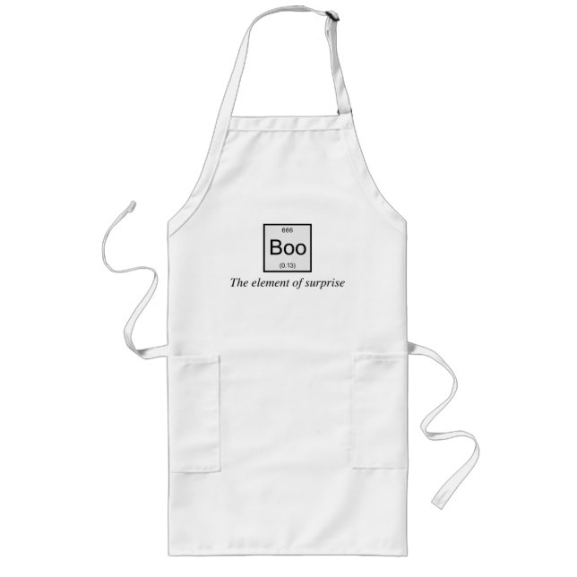 The periodic table element of surprise is Boo, Long Apron (Front)