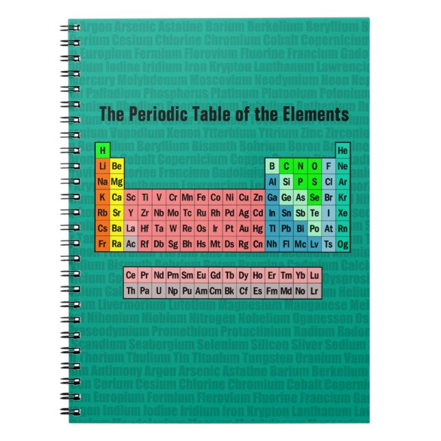 The Periodic Table of the Elements (2016 Revision) Notebook (Front)