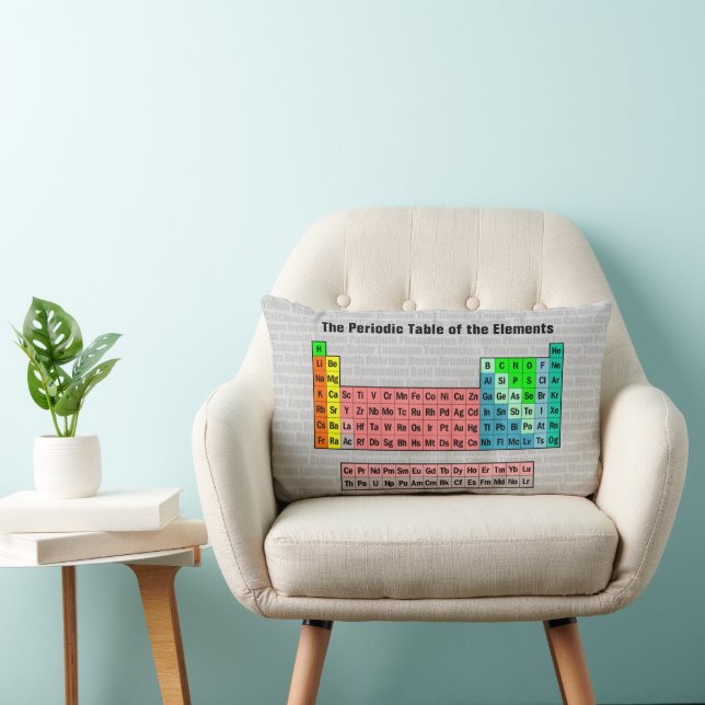 The Periodic Table of the Elements Lumbar Pillow (Chair)