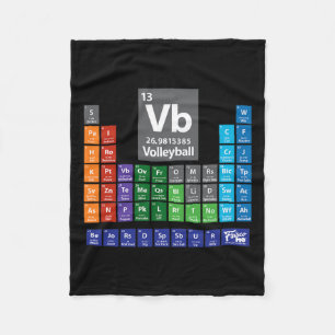 The Periodic Table Of Volleyball Standard Fleece Blanket