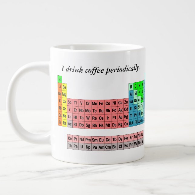 The Periodic Table (Simple Style) Giant Coffee Mug (Left)