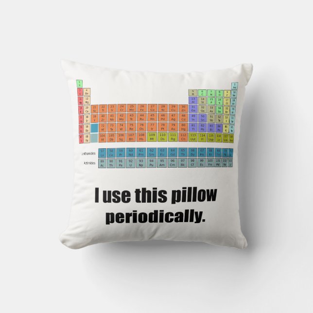 The Periodic Throw Pillow (Front)