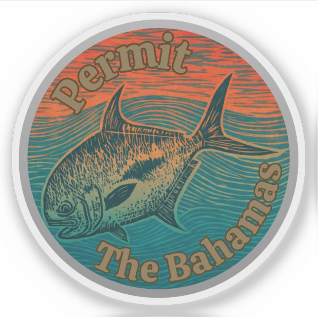 The permit game fish western Atlantic the bahamas  Sticker (Front)