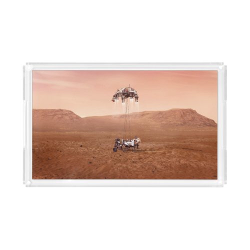 The Perseverance Rover Landing Safely On Mars Acrylic Tray