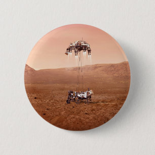 The Perseverance Rover Landing Safely On Mars. Button