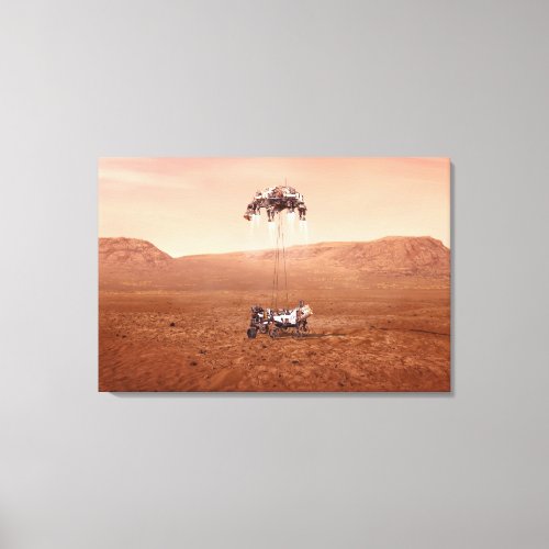 The Perseverance Rover Landing Safely On Mars Canvas Print