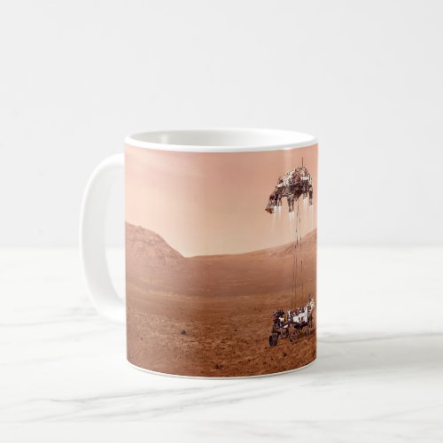 The Perseverance Rover Landing Safely On Mars Coffee Mug