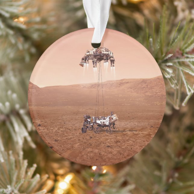 The Perseverance Rover Landing Safely On Mars. Ornament (Tree)