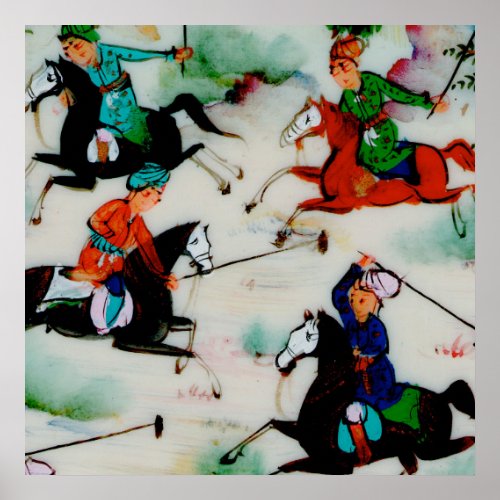 The Persian Polo Players Poster