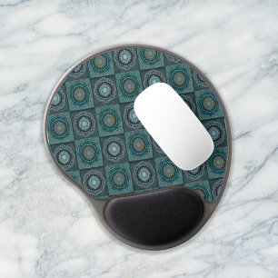 The Persian's gyrate psychedelic eyes' mandala Gel Mouse Pad