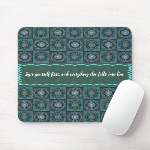 The Persians gyrate psychedelic eyes mandala  Mouse Pad
